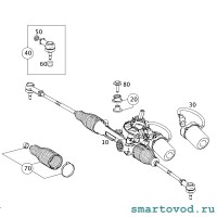 Рейка рулевая электрическая (с усилителем) Smart 451 ForTwo 2007 - 2014