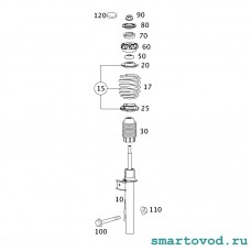 Амортизатор передней подвески газонаполненный / стойка амортизационная Smart 451 ForTwo 2007 - 2014