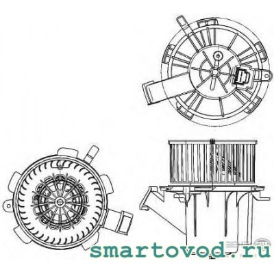 Вентилятор обдува печки Smart 451 ForTwo 2007 - 2014