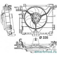 Вентилятор радиатора охлаждения Smart 451 ForTwo 2007 - 2014