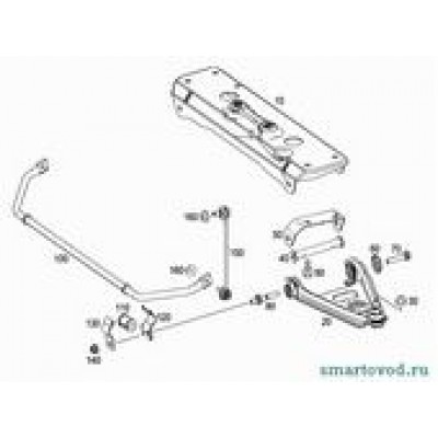 Подрамник - поперечина передней подвески Smart ForTwo 2007->