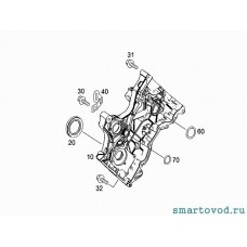 Сальник коленвала передний (маленький) Smart 451 ForTwo 2007 - 2014